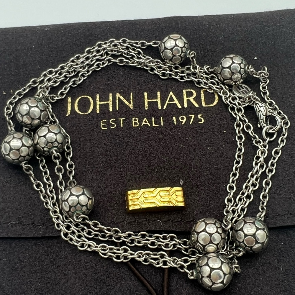 🔴Authentic John HARDY VINTAGE Sterling Silver station Ball Long Necklace🔴 - Picture 8 of 8